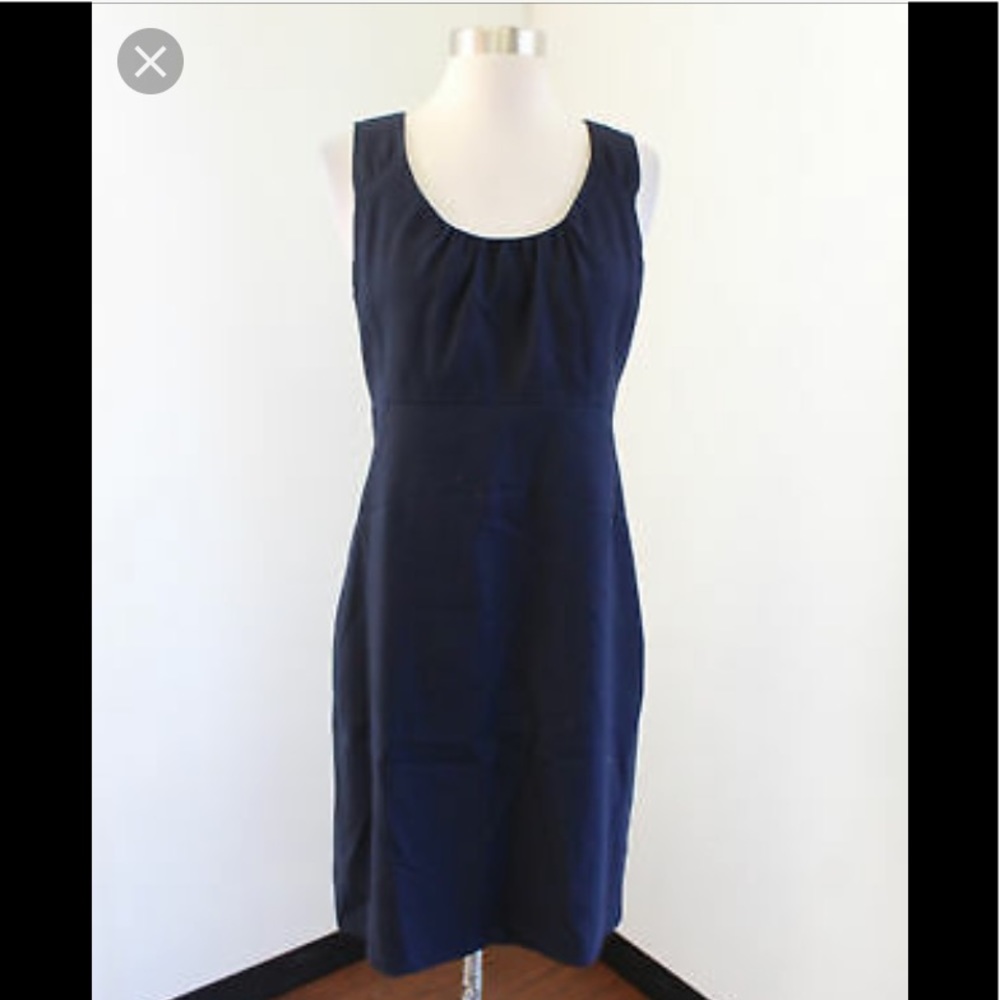 J.Crew Cotton Navy Bi-Stretch Suit Dress
